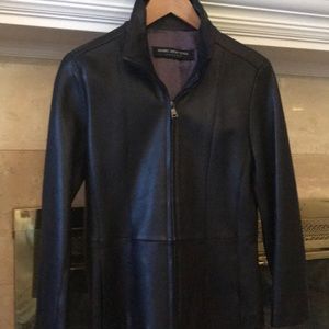 Black leather jacket